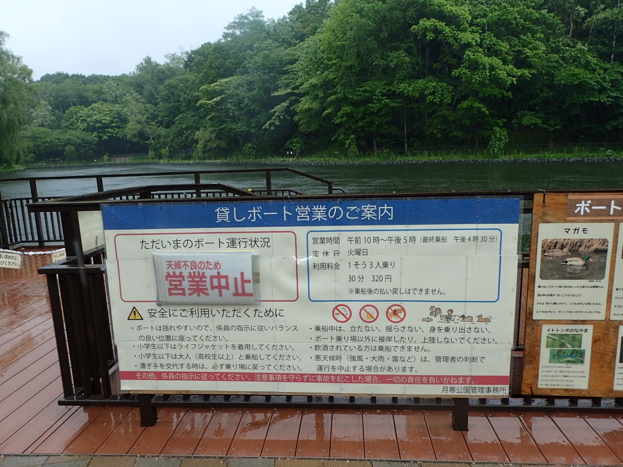 営業中止のボート池2018年6月8日
