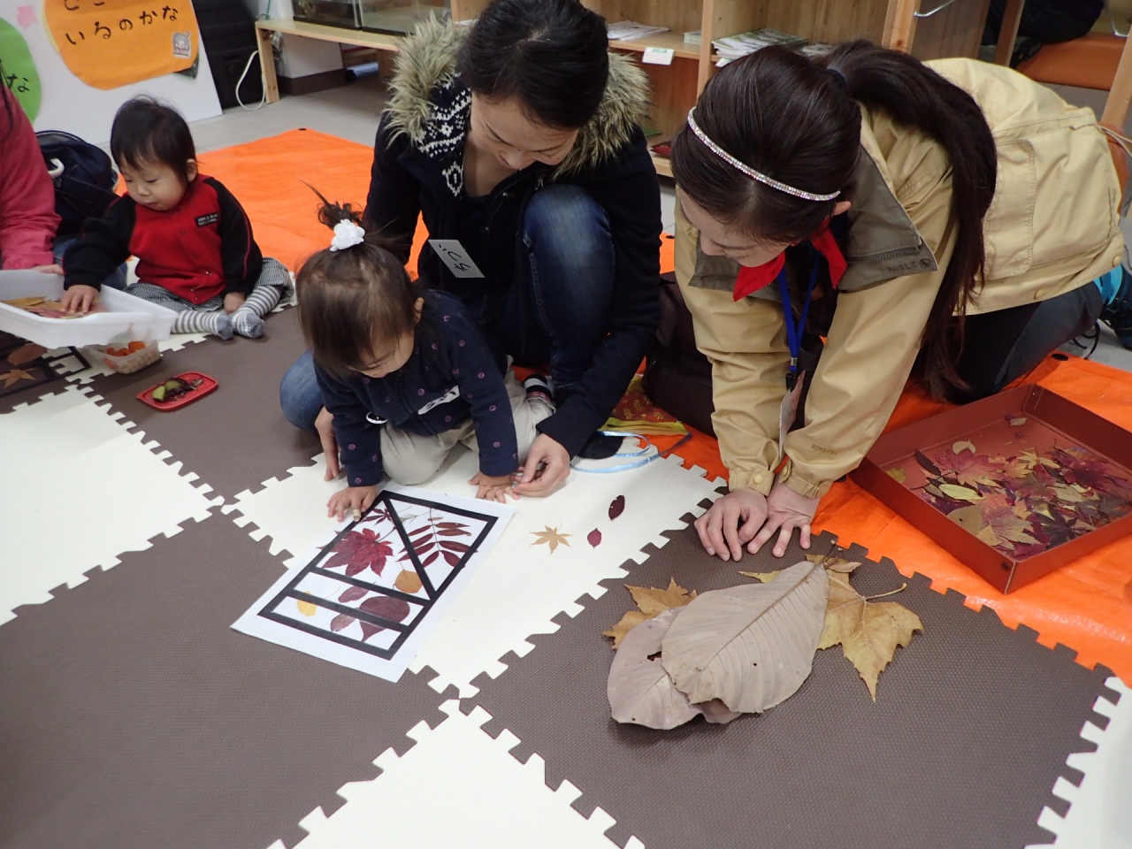 落ち葉でステンドグラス②