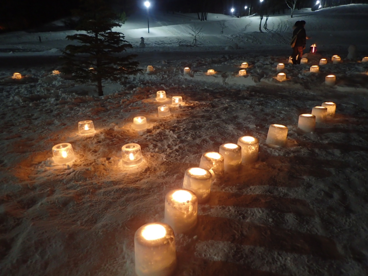 アイスキャンドルで作った北斗七星