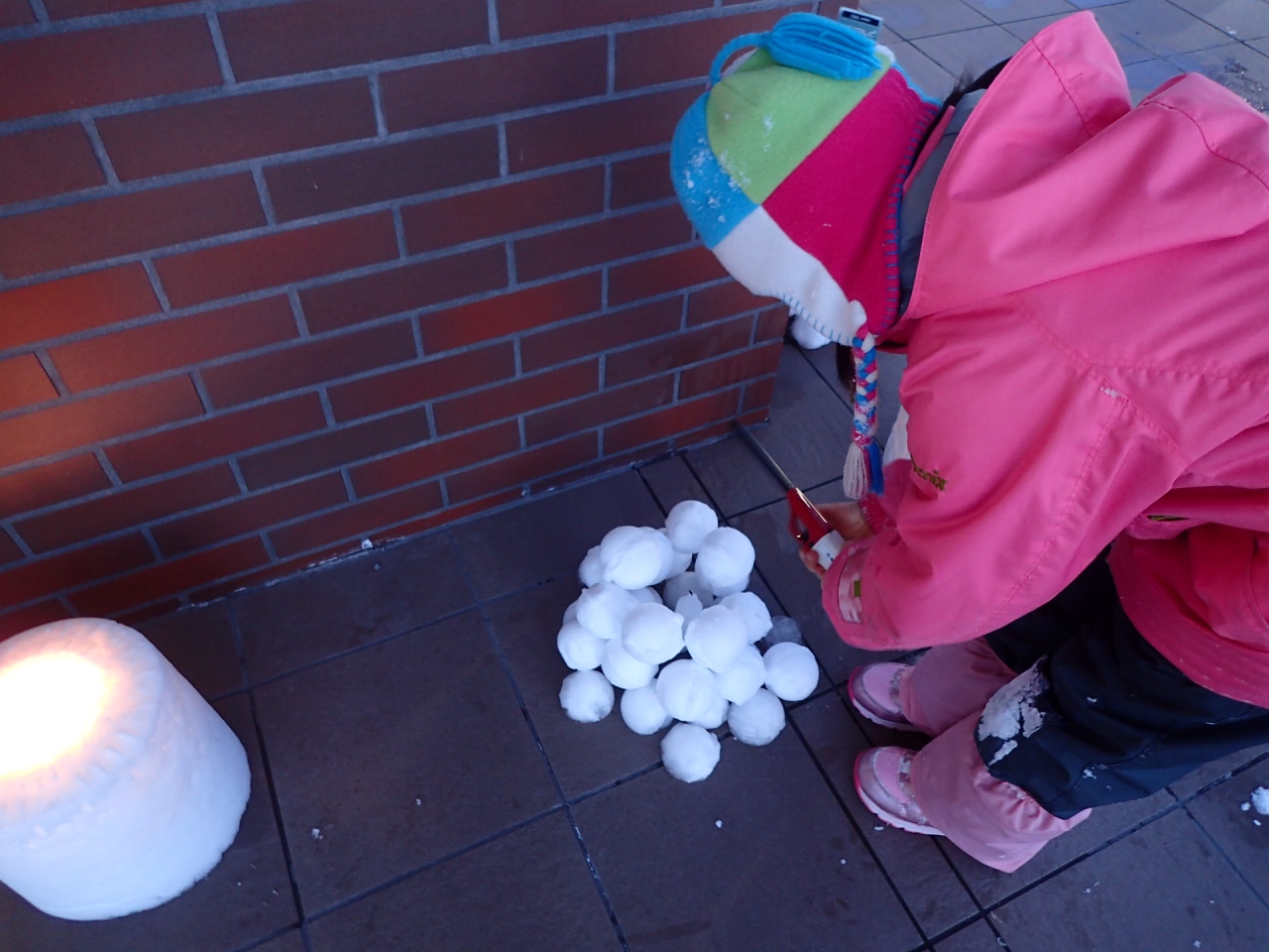 スノーキャンドルに点灯！