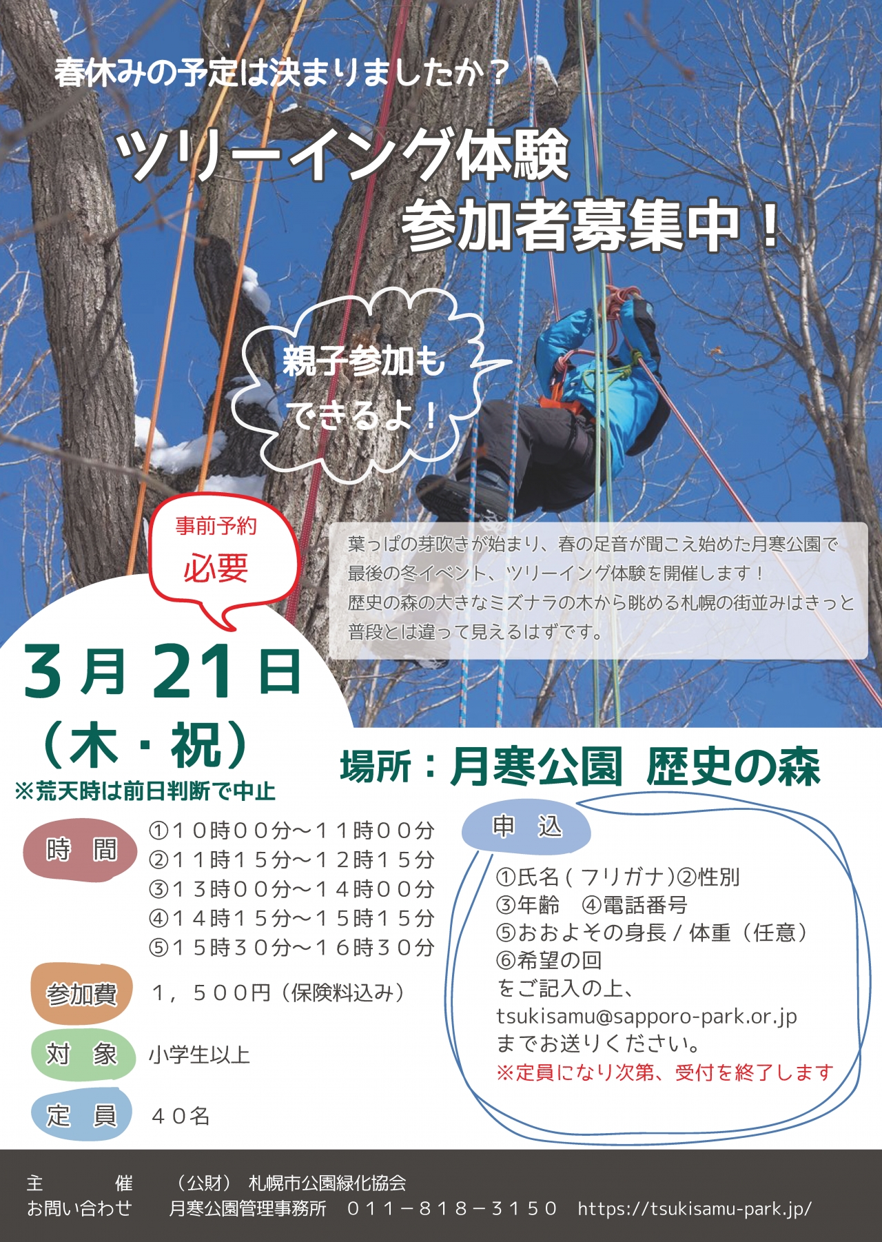 冬のツリーイング