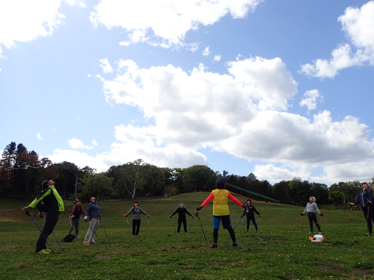 ポールで深呼吸0925