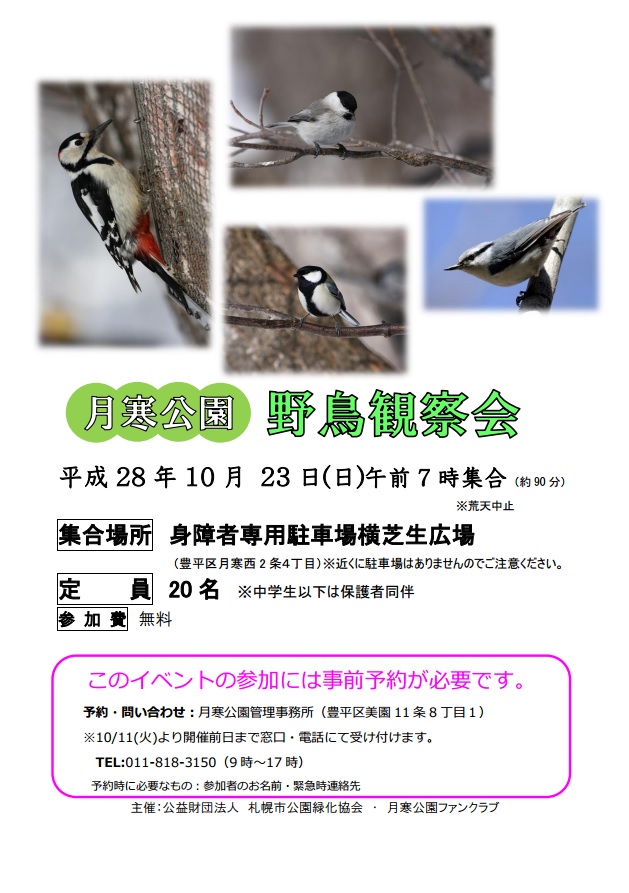 野鳥観察会10月
