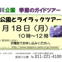 「「春の公園とライラックツアー」開催!」の写真