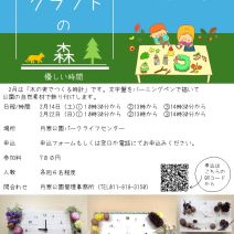 「イベント情報「クラフトの森」2月は「木の実で作る時計」です!」の写真
