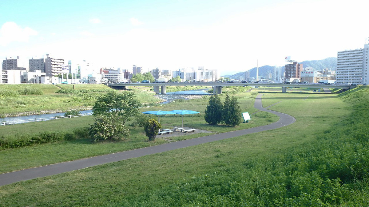 豊平川緑地（上流地区）の風景
